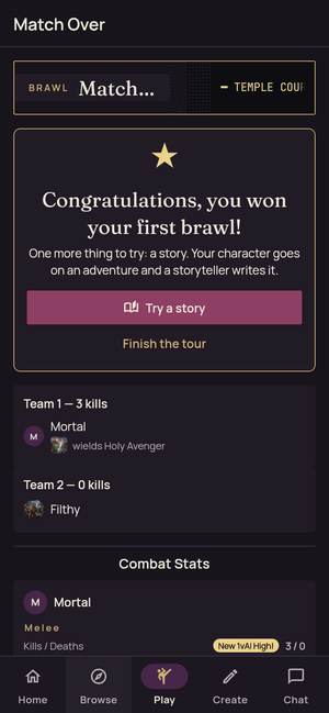 The card after the tour's brawl