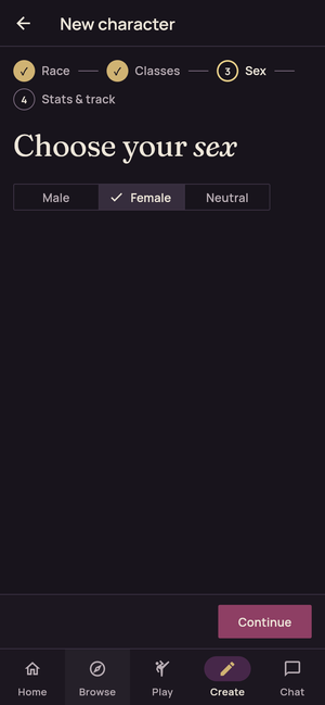 The sex step on a phone: Male, Female and Neutral