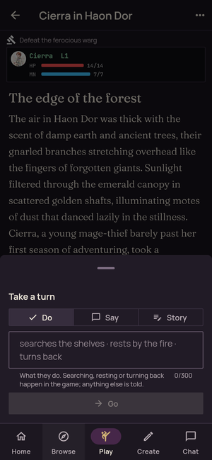 Taking a turn: Do, Say or Story